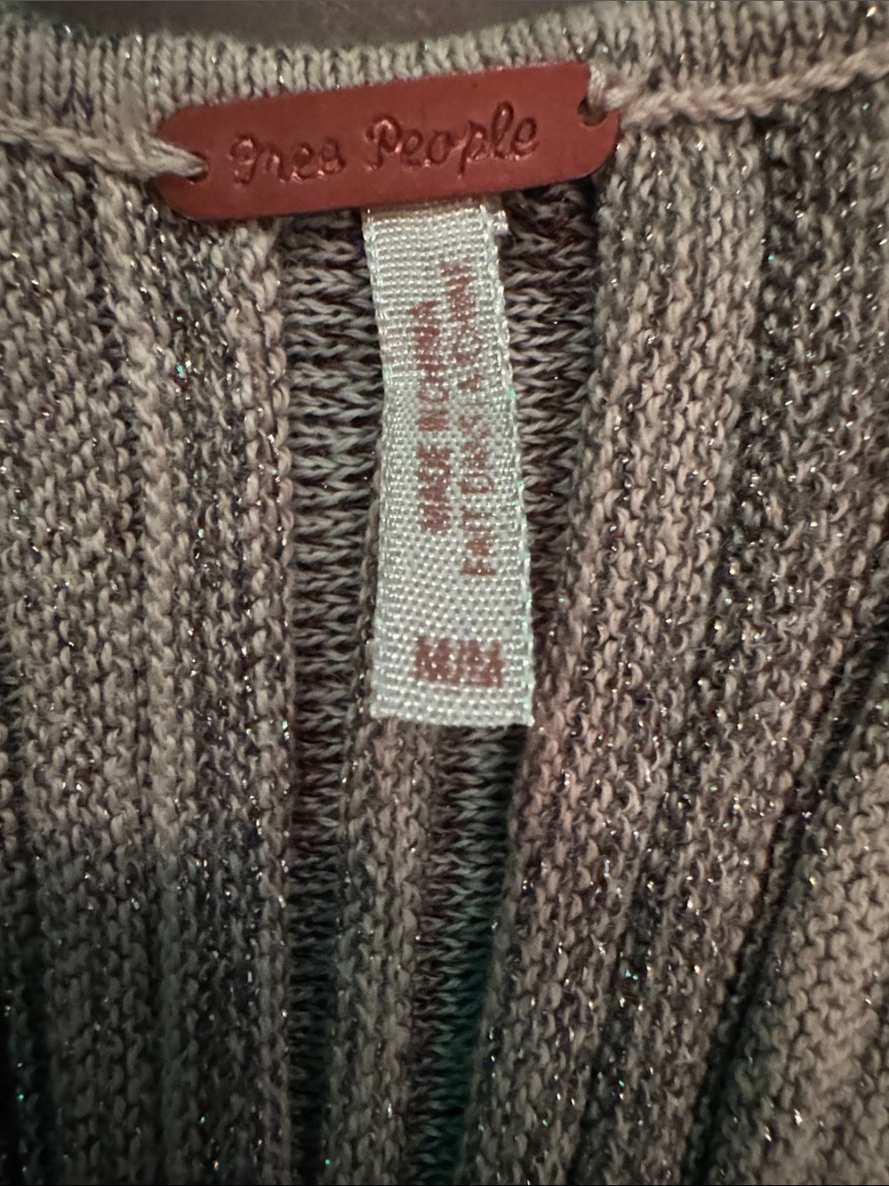 Free People Multicolor/Metallic Knit Striped Racerback Swing Dress - Picture 3 of 4